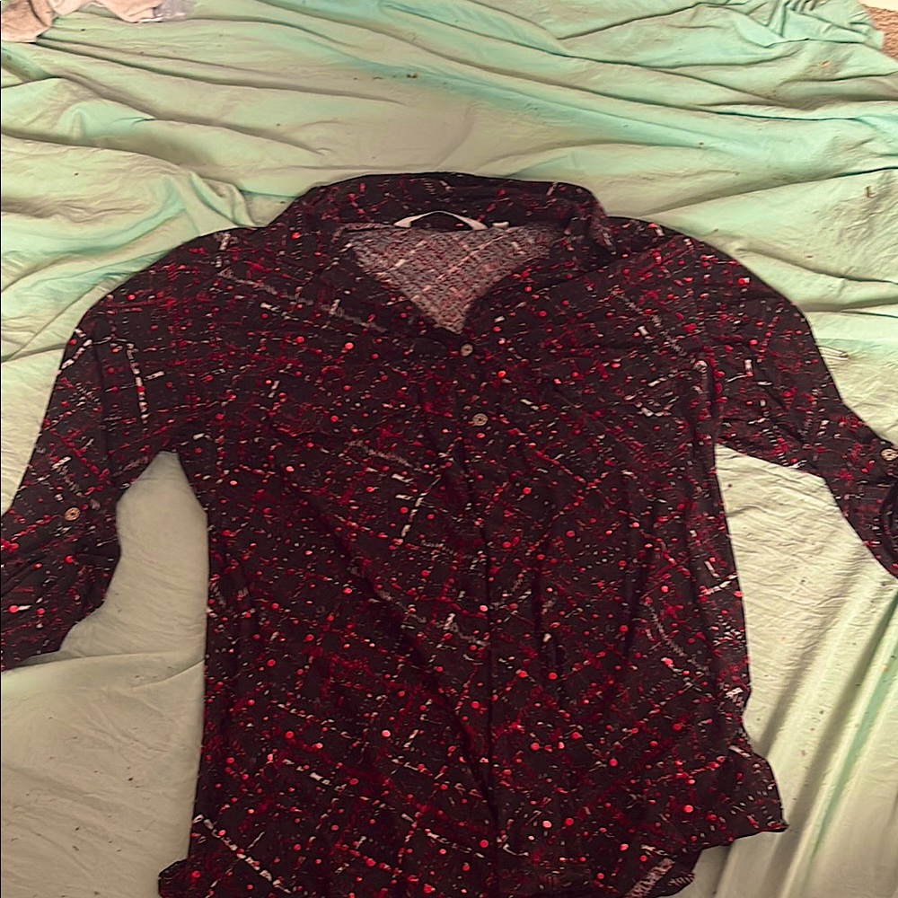 Stylish Black and Red Women's Top